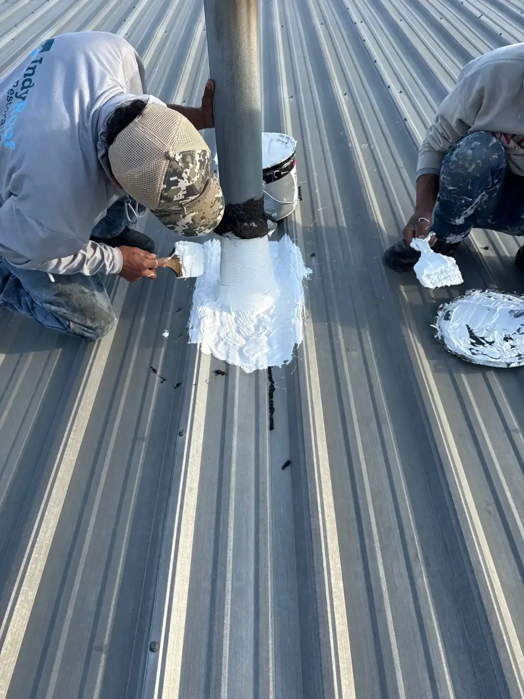Commercial roof inspection documented in Covington