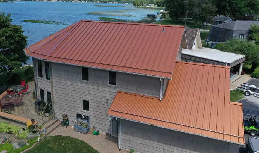Storm damage documentation on a Covington commercial building